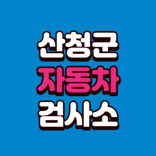 산청군 자동차 검사소 전화번호 위치 주소 예약 리스트