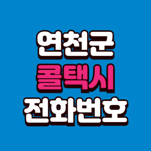 연천군 콜택시 부르는 법 전화번호 비용 예약