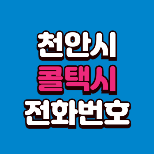 천안시 콜택시 비용 부르는 법 예약 전화번호