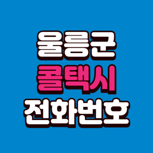 울릉군 콜택시 전화번호 예약 비용 부르는 법