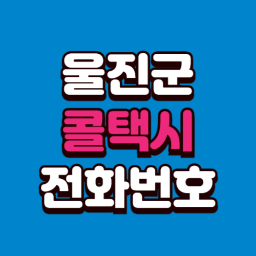 울진군 콜택시 비용 부르는 법 예약 전화번호