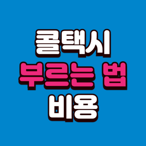 콜택시 부르는 법 비용 가격 전화번호