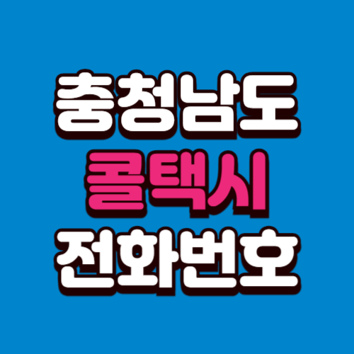 충청남도 콜택시 비용 부르는 법 예약 전화번호