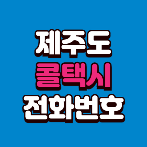 제주도 콜택시 부르는 법 전화번호 비용 예약