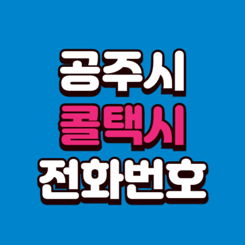 공주시 콜택시 비용 부르는 법 예약 전화번호