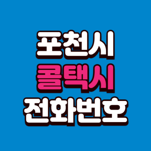 포천시 콜택시 전화번호 비용 부르는 법 예약