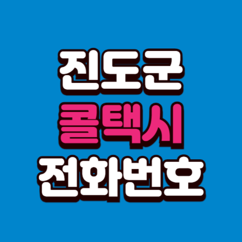 진도군 콜택시 비용 부르는 법 예약 전화번호