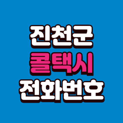 진천군 콜택시 전화번호 예약 비용 부르는 법